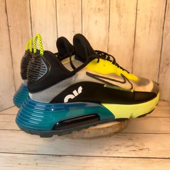 Mens Nike Air Max 2090 White Volt Valerian Blue Black Mens Size 14 BV9977-101 - Picture 7 of 12